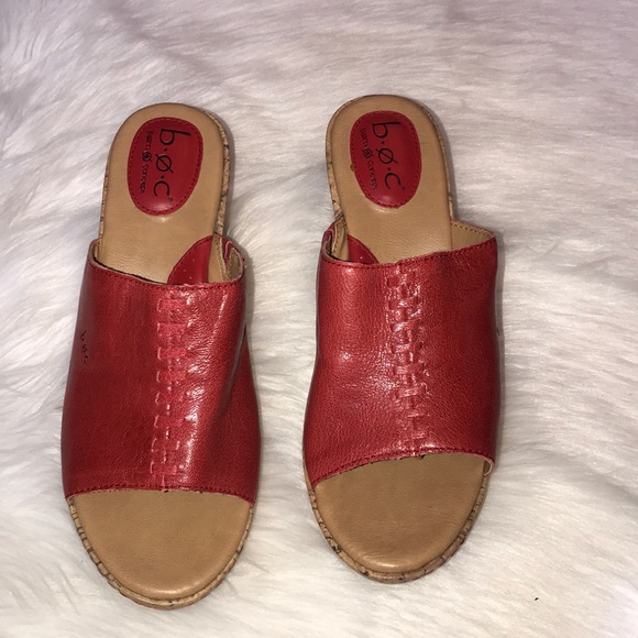 boc Shoes - Red Slip On Wedges